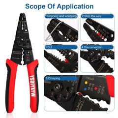 Alicate Pelacable Automático 8″ Cortador de Alambre Herramienta Electricista PRO