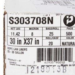 McKesson Trash Bag Light Duty 30 x 37″ 30 gal. 8 Mic. Case of 500