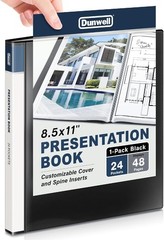 Moisture-Resistant Presentation Binder – 24 Pockets for Protecting Key Documents