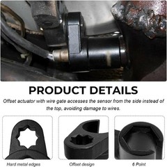 Offset Oxygen Sensor Socket, 3/8-Inch Drive 7/8-Inch 22 mm O2 Color: 1/2, 1pcs