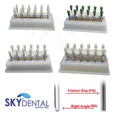 Flame Cone Round Mounted Stone Dental Polishing Burs FG / RA Abrasion Point Bur