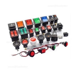2 3 Position Rectangular Rocker Switch Latching On Off 2/3/4/6 Pin 250V 16A