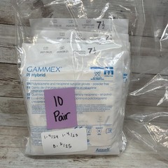 Gammex PI Hybrid Surgical Gloves Sterile Ansell *10 Pair* Size: 7.5 *See Dates*
