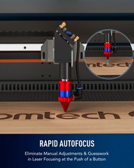 OMTech 28×20 60W CO2 Laser Engraver Cutter with Autofocus CW5200 Water Chiller