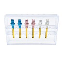 6 Dental Composite Resin Polishing Wheel Kit Spiral Flex Burs Fine/Medium/Coarse