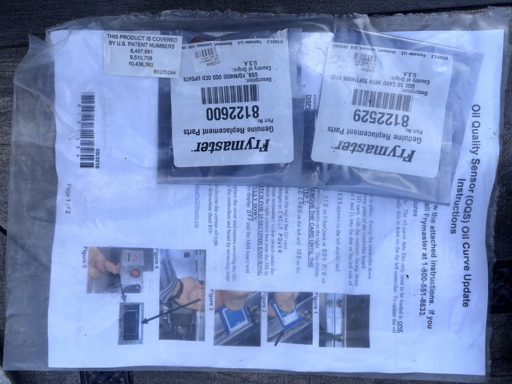 Original Frymaster brand upgrade kit SD and USB