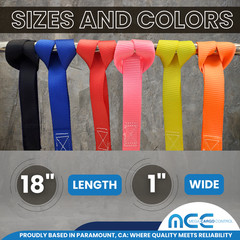 USA Heavy Duty 1″ x18″ Soft Loop Tie Down Strap For Motorcycle Dirt-Bike ATV UTV