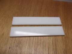 (Qty.2) 1/4″ X 1-3/8″ X 8″ UHMW PE Rectangle Flat Bar Stock White Opaque