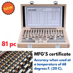 81Pc Steel Gauge Block Set for Calibration of Measuring Equipment Machinist Shop