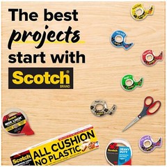 Scotch Desktop Tape Dispenser, Black, 2.7 in. x 2.7 in. x 6.4 in., 1 Tape Dispen