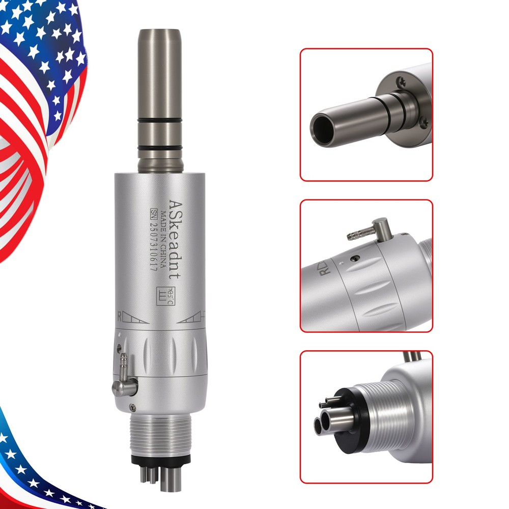 ASK Dental Low Speed Handpiece Contra Angle Air Motor E-type 2/4 Hole Fit NSK