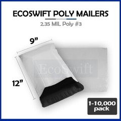 1-10000 9 x 11 “EcoSwift” Poly Mailers Envelopes Plastic Shipping Bags 2.35 MIL