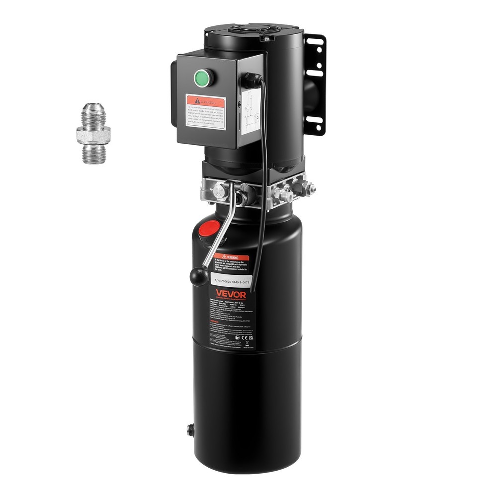 VEVOR Hydraulic Pump Power Unit AC 220V 10 Quart Single Acting Hydraulic Unit