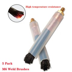 M6 Weld Cleaning Brush Thread 6mm Carbon Fiber Polish Weld Brush For Tig Mig