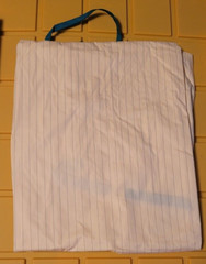 New Folded Surgical Gown Light Yellow Dark Pinstripe Healthcare Nonporous Fecal