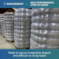 AmTopp High Performance Stretch Wrap – 80 Gauge – 18″ x 1500′ – MADE IN USA