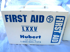 LOT of “2” Hubert Metal First Aid Cabinets, Wall Mountable First Aid Cabinets