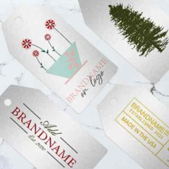 100 PCS 1-1/2″ x 3-1/8″ Custom Printed Personalized Branded Hang Tags