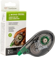 68627 MONO Correction Tape, Non-refillable, White, 1/6″ x 394″, 2 Count Pack …