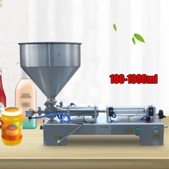 110V 100-1000ml Paste Liquid Piston Filler Heating Filling Machine Single Nozzle