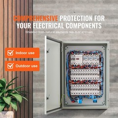 27.6 x 19.7 x 9.8 in Cold Rolled Steel Electrical Enclosure Box Wall Mounted
