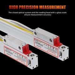 TOAUTO 2/3 Axis 8” Digital Readout LED Dro Glass Linear Scale for Milling Lathe
