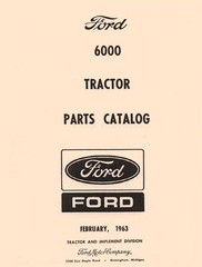 Ford 6000 Series Commander Tractor Parts Catalog Manual