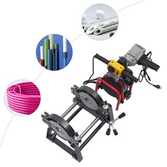 Pipe Fusion Welder 2 Clamps 63-200MM Manual PP PE HDPE Pipe Welding Machine 110V