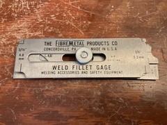 The Fibre Metal Products Co Weld Fillet Gage 7pc Welding Gauge – Made in USA