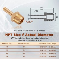 Durable Brass Coupler Hose Adapter -40°F to 160°F Temperature Range Brand New