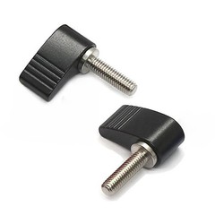 M8 Adjustable Clamping Thumb Screw Wing Knob Hand Lever Grip Bolt Al + Stainless