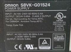 OMRON DC Power Supply S8VK-G01524 Switching Style, Grainger Part 21XP04