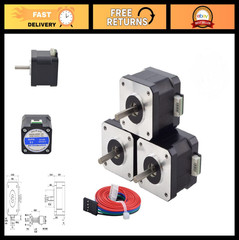 Bipolar Nema 17 Stepper Motor 1.5A 42Ncm 1.8° 4-Wire with 1m Cable – 5 Pack