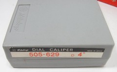 Mitutoyo 505-629 4″ .001 Dial Caliper NOS With Case Machinist Tool Made in Japan
