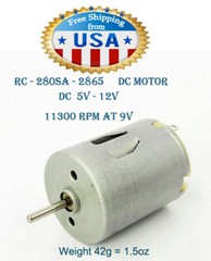 4 X DC Mini 280 Motor, (3 – 12)V, 12,000 RPM, 142G-CM for DIY Toys