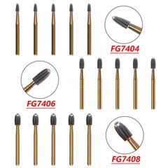 Dental Bur Trimming & Finishing Gold Carbide Burs FG 7901 /7902 /7406 /7408 ns