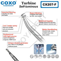 COXO Dental LED Handpiece High Speed Handpiece E Generator 2/4Holes Fit NSK KAVO