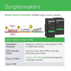 Square D Homeline Surge Protection Device 25kA 2-Pole