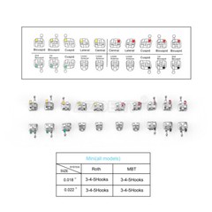 Dental Orthodontic Brackets Metal Roth MBT 022 Hooks 345 MIM Monoblock Brace