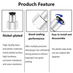 1/4 Female NPT Push to Connect Air Fittings, 1/4 Inch Air Tube Fitting 1/4″ Od