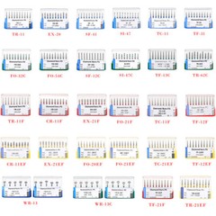 28Type Dental Diamond Burs FG Coarse/Medium/Fine/Extra Fine for High Speed 10Pcs