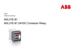 One (1) ABB NL31E-81 Contactor Relay 24 V DC 1SBH143001R8131 Bulgaria NEW