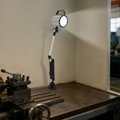18W IP67 LED Machine Tool Work Light, Adjustable Long Arm Workshop Lamp, 110V US