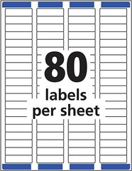 Avery Easy Peel Laser Return Address Labels 1/2″ x 1 3/4″ (5167) PICK YOUR OWN #