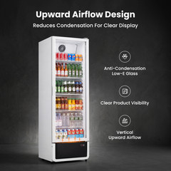 Yeego Commercial Upright Refrigerator Merchandiser Beverage Display Cooler White