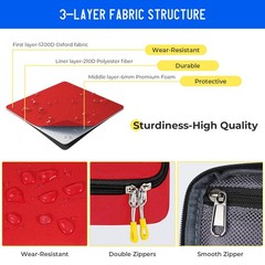 Large Capacity Pencil Case with Pocket, 1200D Oxford Fabric Zipper Pencil Pou…