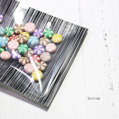 Multi-Size Glossy Clear Front Colorful Inside Silver Back Foil Zip Lock Bag M25