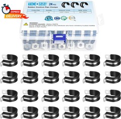 TICONN 24PCS 7/8″ Cable Clamps, Rubber Cushion Pipe Clamps