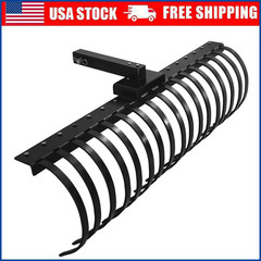 49” 3 Point Attach Landscape Rock Rake Fit for 2 inch Receiver Compact Tractor
