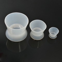 3 Pcs Dental Silicone Dappen Dish Mixing Cup Acrylic No-Stick Flexible Bowl
